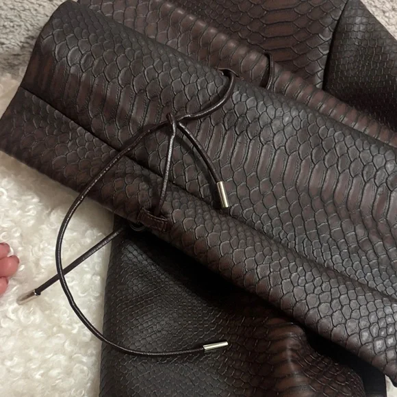 Maniere De Voir Elegant Brown Cropped Jacket - Picture 4 of 4